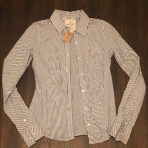 Hollister striped button down